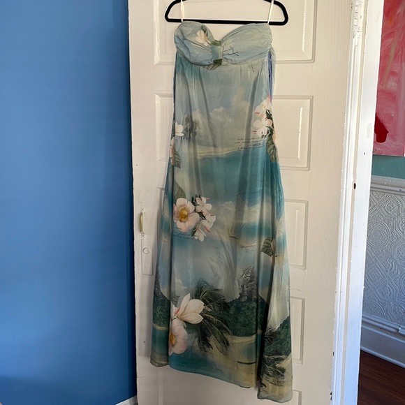 FARM Rio Dresses & Skirts - Farm long dress 100% silk - minor flaws (see pictures)